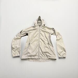 Nike Womens Silver Vapor Running Lightweight Full Zip Hooded Jacket Size S